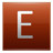 Letter E orange Icon